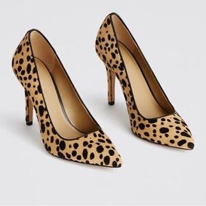 Ann Taylor Tan and Black Animal Print Heels